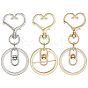 18Pcs 3 Style Alloy Keychain Clasps KEYC-SP0001-49B-6