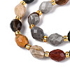 Natural Picture Jasper Beads Strands G-N342-53-8x6-09-4