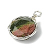 Natural Gemstone Pendants PALLOY-JF03175-01-4