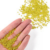 Yellow 11/0 Grade A Round Transparent Glass Seed Beads X-SEED-Q007-F35-4