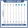 8Pcs 2 Colors Synthetic Turquoise & Brass Brooche Pins JEWB-DR00023-2