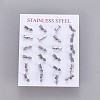 Tarnish Resistant 304 Stainless Steel Stud Earrings X-EJEW-F227-13P-3