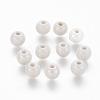 Pearlized Handmade Porcelain Round Beads PORC-S489-6mm-01-1