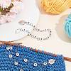 2Pcs 2 Style Sheep Charm Knitting Row Counter Chains HJEW-NB0001-76-5