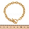 304 Stainless Steel Chain Bracelets for Women BJEW-Z106-03G-3