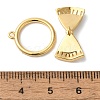 Brass Micro Pave Clear Cubic Zirconia Toggle Clasps KK-N254-83G-4