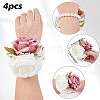 CRASPIRE 4Pcs Silk Wrist Corsage AJEW-CP0001-63-2