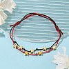 Nylon Thread Braided Beads Bracelets BJEW-TA00545-2