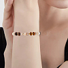 30Pcs Natural Tiger Eye European Beads G-SP0001-01A-02-5