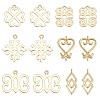   12Pcs 6 Style Brass Pendants KK-PH0001-79-1