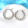 201 Stainless Steel Hoop Earrings EJEW-Q026-14P-B-1