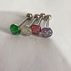 Titanium Steel Enamel Tongue Rings WG76637-10-2