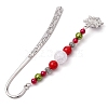 Christmas Theme Alloy Hook Bookmarks AJEW-JK00336-5