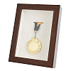 Natural Wood Medal Display Frame AJEW-WH0248-420A-1