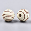 Painted Natural Wood Beads X-WOOD-T021-54B-12-2
