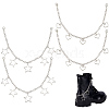4Pcs 2 Styles Alloy Boot Strap Chains AJEW-DR0002-16-1