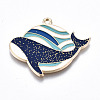 Eco-Friendly Alloy Enamel Pendants ENAM-Q437-033-NR-2