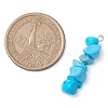 Gradient Color Natural Aquamarine & Natural Lapis Lazuli & Synthetic Turquoise Chip Beaded Pendants PALLOY-JF02791-02-2