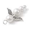 4Pcs 4 Styles Glass Pearl Pendants PALLOY-JF02711-5