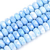Anti-Tarnish Electroplate Glass Beads Strands GLAA-T025-8mm-11A-1