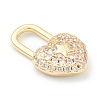 Brass Clear Cubic Zirconia Pendants ZIRC-B010-07G-3