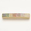 Brass Micro Pave Cubic Zirconia Beads ZIRC-S061-47G-1