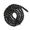 Natural Black Tourmaline Beads Strands G-G189-D09-02-3