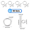 Unicraftale 50 Sets 304 Stainless Steel Toggle Clasps STAS-UN0037-39-2