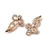 Zinc Alloy Crystal Rhinestone Snap Lock Clasps FIND-WH0008-21G-3