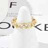 Brass Micro Pave Clear Cubic Zirconia Open Cuff Rings for Women RJEW-R011-06G-01-2