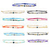 11Pcs Glass Seed Beads & Resin Braided Bead Bracelets TK7632-1-1