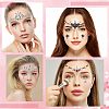 Olycraft 10 Sheets 10 Style Self Adhesive 3D Eyes Body Face Jewelry Acrylic Rhinestone Stickers MRMJ-OC0003-10-7