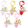 5Pcs Acrylic Strawberry Pendant Decoration KEYC-GA00006-02-1