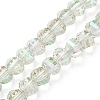 Electroplate Transparent Glass Beads Strands X-EGLA-K015-13C-1