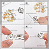 200Pcs 8 Style 304 Stainless Steel Crimp Beads Covers STAS-BBC0007-15-5