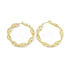 Rack Plating Brass Twist Round Hoop Earrings for Women EJEW-I277-05G-1