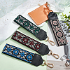 4Pcs 4 Color Polyester Wristlet Short Bag Straps AJEW-WR0001-83-4