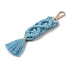 Handmade Macrame Nylon Thread Pendant Decorations HJEW-P019-06G-05-3