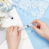Olycraft 100Pcs Transparent Plastic Syringe Tip Cap AJEW-OC0002-97-3