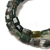 Natural Moss Agate Beads Strands G-G085-A17-01-3