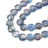 Electroplate Translucent Glass Beads Strands X-EGLA-N002-27-D03-3