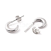 Non-Tarnish 304 Stainless Steel Crescent Moon Stud Earrings for Women EJEW-F280-05A-P-2