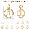 Beebeecraft Brass Charms KK-BBC0002-12-2