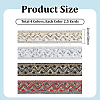 4 Colors Polyester Embroidery Lace Ribbon with Paillette OCOR-CY0004-54-2