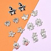 14Pcs 7 Styles Halloween Theme Rack Plating Luminous Alloy Enamel Pendants ENAM-FS0002-10P-7