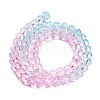 Transparent Painted Glass Beads Strands DGLA-A034-T6mm-A22-5