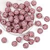 Polymer Clay Rhinestone Beads RB-H284-6MM-Half-223-5