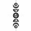 Moon Phase Wood Hanging Wall Decorations HJEW-WH0054-015-1