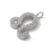 304 Stainless Steel Micro Pave Cubic Zirconia Charms STAS-Z107-09P-09-2