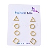 304 Stainless Steel Earrings Sets EJEW-S248-02G-2